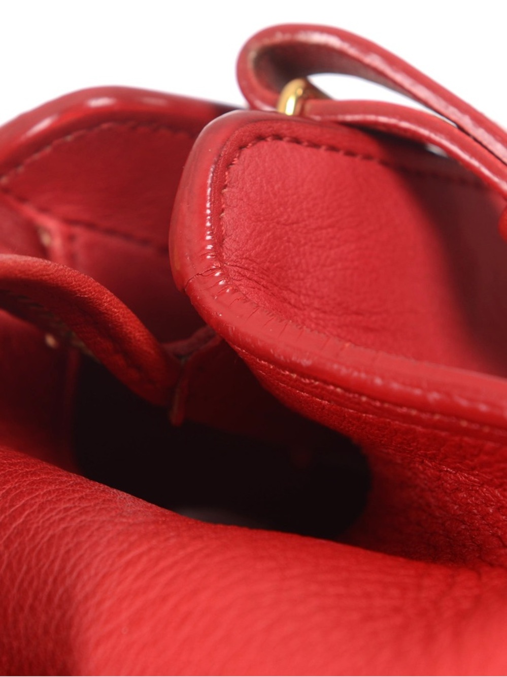 ♥️Saint Laurent Paris Cabas Red Leather 'Y' Top-Handle Satchel♥️ - Picture 8 of 16